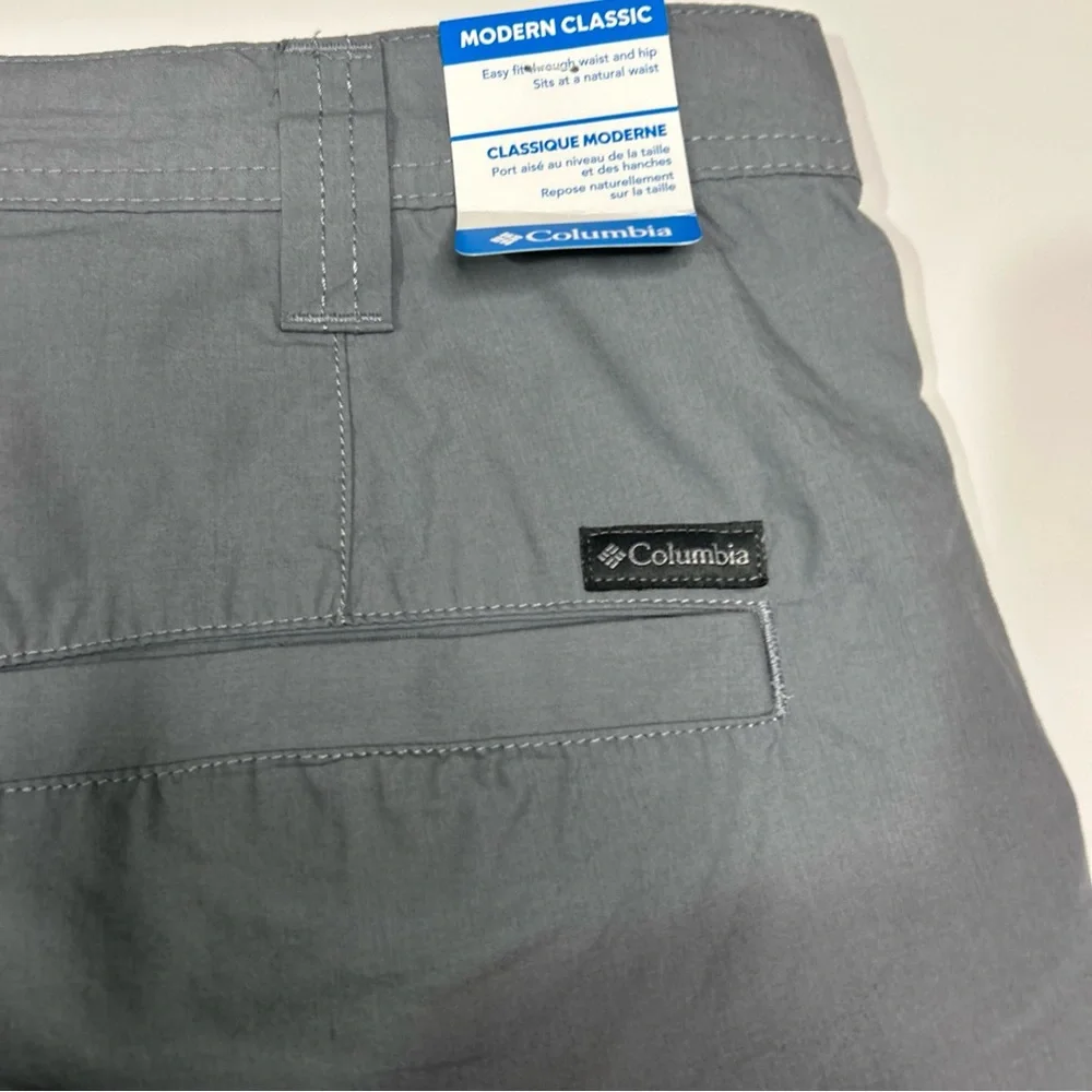 NEW Columbia Cotton Shorts Men’s 40 Gray Blue Casual Classic Outdoors NWT